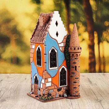 Аромалампа Домик «Шкиперский», средний, ручная работа, микс 26 см