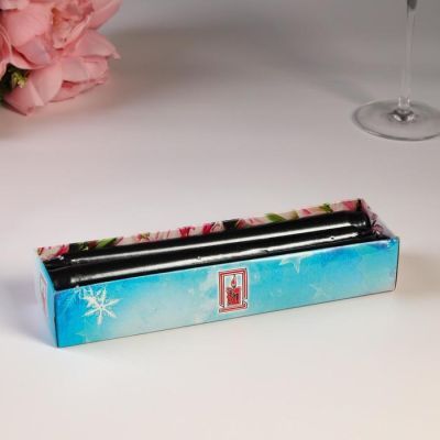 Свеча античная, 1,9х 20 см, 1 штука, чёрный металлик