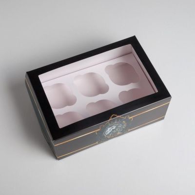 Коробка на 6 капкейков «Лучший» 17 х 25 х 10см