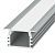 Встраиваемый профиль SWG для светодиодной ленты, 2 м, 22 × 12 мм, матовый рассеиватель, 2 заглушки