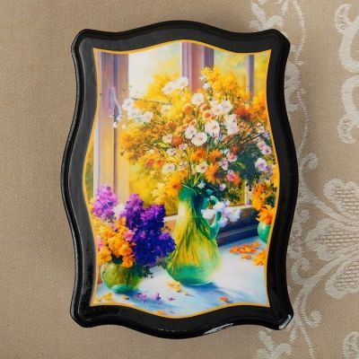 Шкатулка «Цветы», 13×18 см, лаковая миниатюра микс