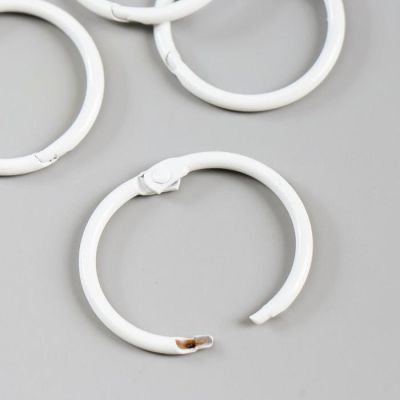 Кольца для альбома "Рукоделие" KDA-030/2, 0,3 см, 4 шт, белый