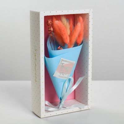 Букет из сухоцветов «Только для тебя», 13 × 21 × 5 см