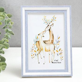 Фоторамка пластик 10х15 см "Белая с сиренью" 17,5х12,5 см