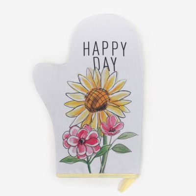 Варежка-прихватка "Доляна" Подсолнух 20х28см,габардин, 35% х/л, 65% п/э, ватин 250г/м2