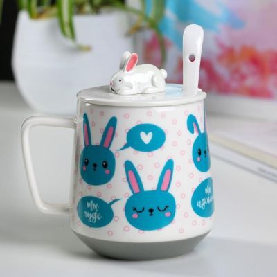 Кружка "Ты чудо", с крышкой и ложкой, 350 мл