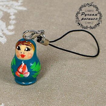 Брелок на телефон «Матрёшка», 2 см, микс