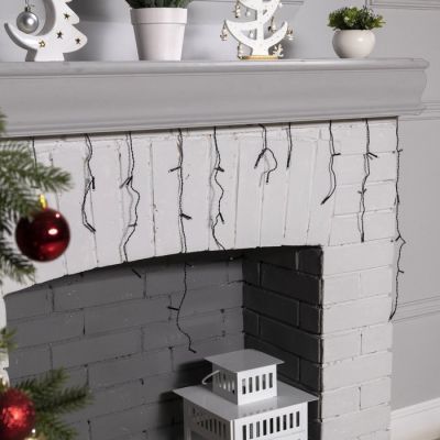 Гирлянда «Бахрома» 3 × 0.5 м, IP20, тёмная нить, 80 LED, свечение синее, 8 режимов, 220 В