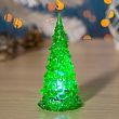 Игрушка световая "Ёлочка" (батарейки в комплекте) 13 см, 1 LED, RGB, ЗЕЛЁНАЯ
