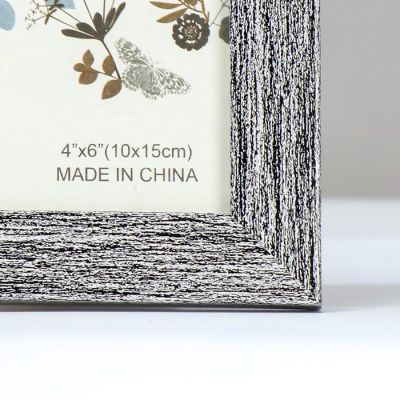 Фоторамка пластик 10х15 см "Серо-чёрная древесина" 17,4х12,4х0,9 см