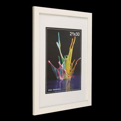 Фоторамка 21х30 см МДФ. №6 Белый, шир. 20 мм, толщ. 12 мм