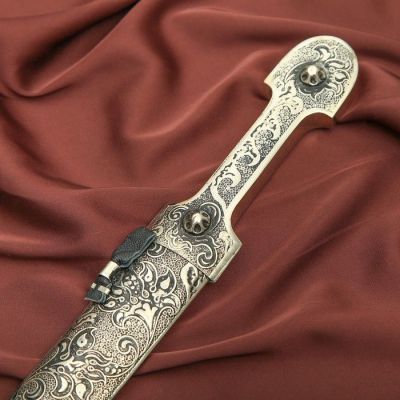 Кинжал сувенирный"Ирбис" №1 (мельхиор-оксидирован.)