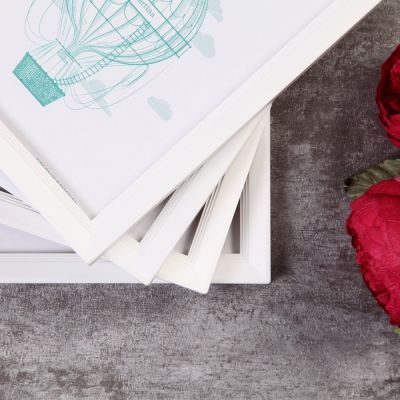 Фоторамка пластик L-5 15х21 см, белый, с небьющимся стеклом