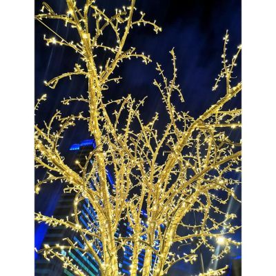 Светодиодная фигура «Золотое дерево», 130 × 250 × 130 см, 100 Вт, 220 В