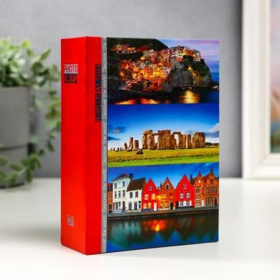 Фотоальбом "Домики" на 100 фото, 50 листов, 10х15 см