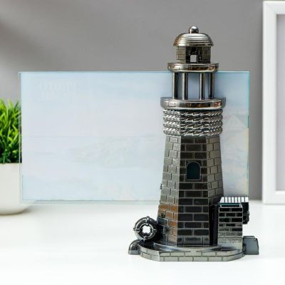 Фоторамка пластик 12х20 см "Маяк" серебро 21х20х7,5 см