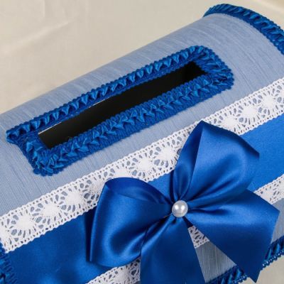 Коробка для денег №1, синяя, разборная