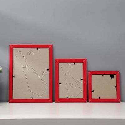 Набор фоторамок 10х10, 10х15, 15х21 см (красный) 7 шт