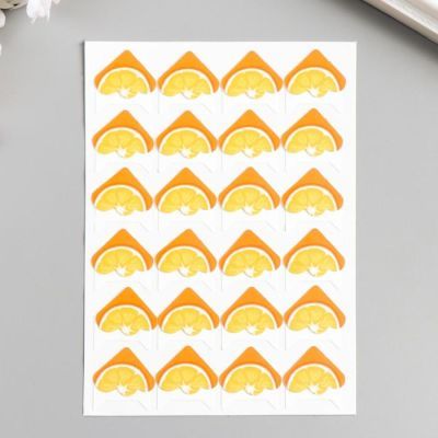 Набор уголков с кармашком для фотографий 24 уголка "Дольки фруктов" МИКС 12,7х9,5 см