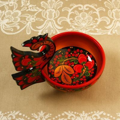 Ковш «Птичка», 19×17 см, хохлома