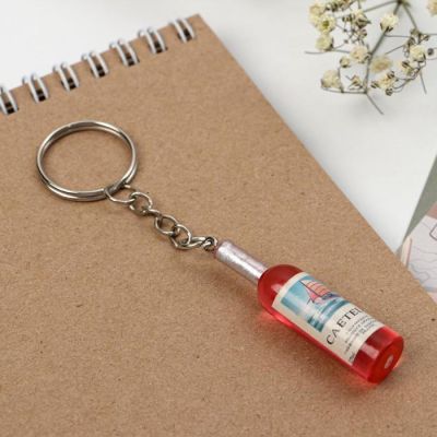 Подарочный набор «Розовое вино»: букет, брелок, 8.3 х 14.5 см