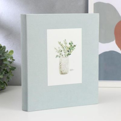 Фотоальбом на 200 фото 10х15 см "Травы в стеклянной банке" 25,6х22х5 см