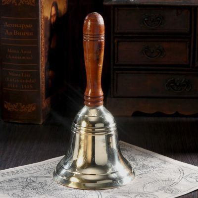 Колокол резной 21х9,5 см, деревянная рукоять