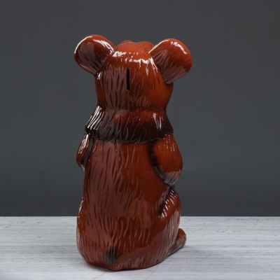 Копилка "Медведь" глянец, коричневый, 38 см