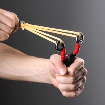 Рогатка металлическая в оплетке, микс