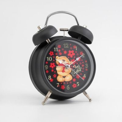 Будильник "I Love you", дискретный ход, 17 х 11 см, d=9 см