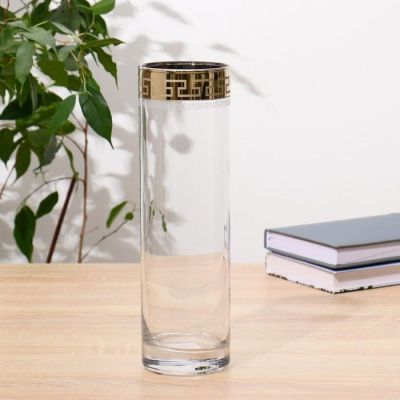 Ваза гравированная "Нэро" с напылением H=265 мм, d=7.5см