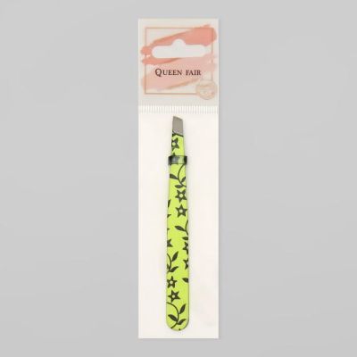 Пинцет скошенный, 9,5 см, рисунок МИКС