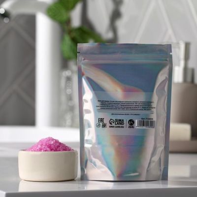Соль в пакете голография «8 марта» 160 г, нежная лаванда