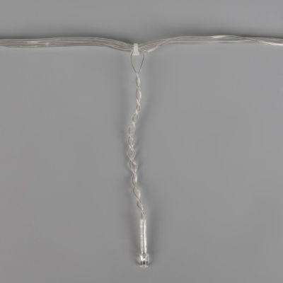 Гирлянда «Бахрома» 3 х 0.5 м, IP20, прозрачная нить, 80 LED, свечение зелёное, 8 режимов, 220 В