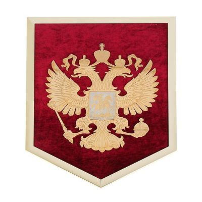 "Герб России" на бархате в пенале