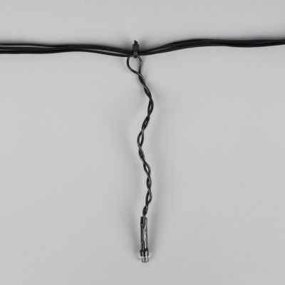 Гирлянда «Бахрома» 1.8 × 0.5 м, IP20, тёмная нить, 48 LED, свечение синее, 8 режимов, 220 В