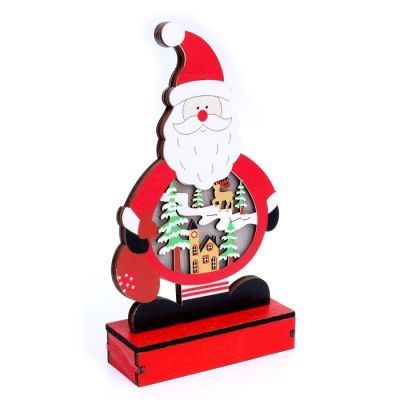 Новогодний декор с подсветкой «Дед Мороз» 13 × 5 × 24 см