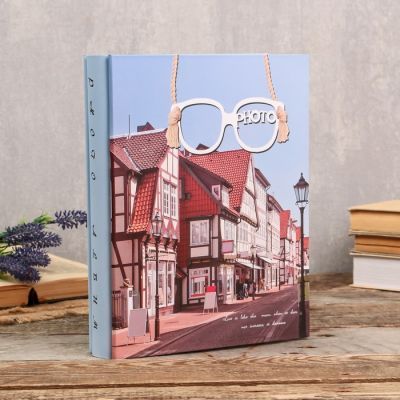 Фотоальбом на 200 фото 13х18 см "Улица и очки" в коробке МИКС 29,5х23,5х5,5 см