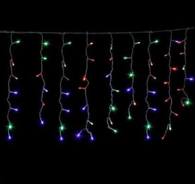 Гирлянда уличная "Бахрома" (Ш:4 м, В:0,6 м, нить силикон, мульти)