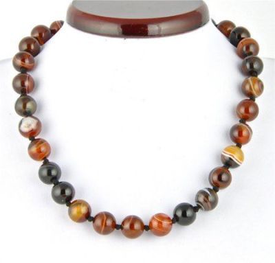 Бусы Сардоникс "Классика №12" арт.НСН-1(12)-48-1у