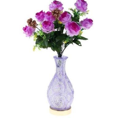 Светодиодная ваза "Розы" (64 × 16 см. фиолетовый)