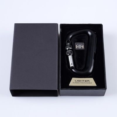 Зажигалка электронная "Карабин", спираль, черная ,USB