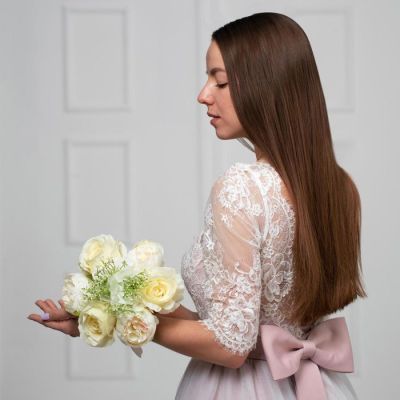 Букет-дублер «Ты прекрасна», белые розы