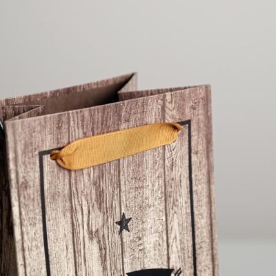 Пакет под бутылку «С Днем Защитника Отечества», 36 × 13 × 10 см