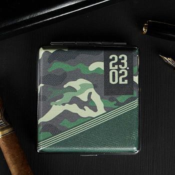 Портсигар «23.02», 9.6 × 9.6 см
