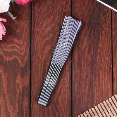 Веер пластик, текстиль "Бабочки и цветы" изгиб МИКС 21 см