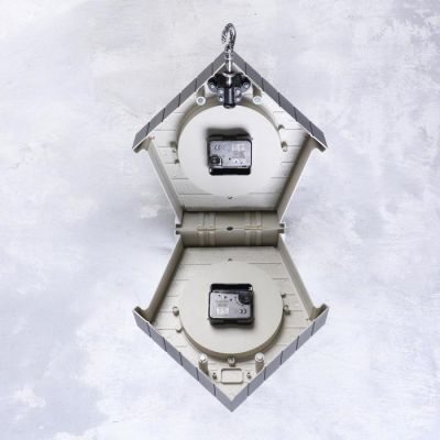 Часы настенные двойные, серия: Садовые, "Домик", 40 х 32 см