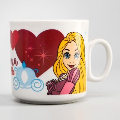 Набор посуды «Мечтай!», 4 предмета: кружка 200 мл, миска d=14 см, тарелка d=16,5 см, коврик в подарочной упаковке Принцессы Дисней