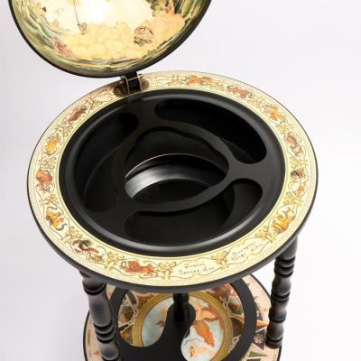 Глобус-бар декоративный черно-белый