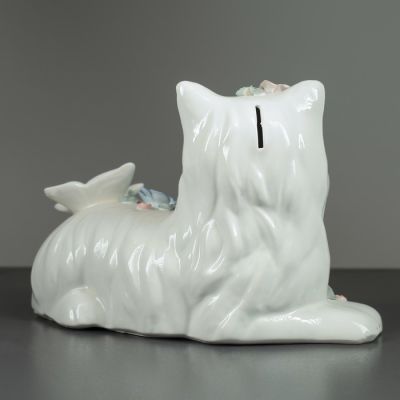 Копилка "Перс с бабочкой", покрытие лак, белая, 19 см, микс